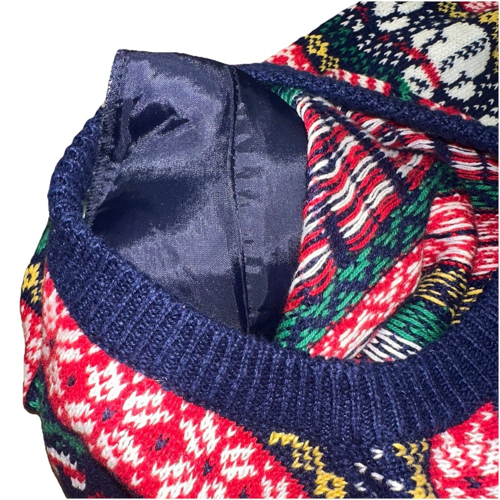 Vintage 90's Northern Isles Christmas Sweater Candy Canes Snowman Women's M - Picture 6 of 9